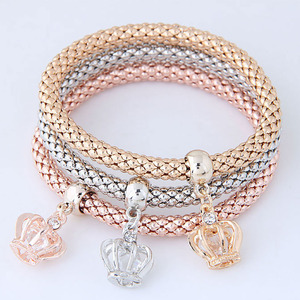 New Three-Color Suit <b>Stretch</b> Popcorn Corn Chain Heart Butterfly Animal Zircon Pendant <b>Bracelet</b> Women Charm Jewelry - Product Image 5