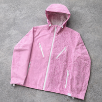 Veste coupe-vent imperméable à capuche en polyester et nylon, réactive à l'eau, pour homme, idéale pour la randonnée en extérieur