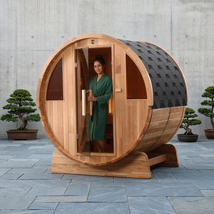 Sauna de Madera Sólida con Calefacción Eléctrica, Diseño Rústico para Interiores, Material Natural, Alimentación por Enchufe, Capacidad para 4 Personas - Product Image 1