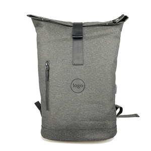Custom Oem Factory Custom High Quality High End Fashion Pu Leather <b>Roll</b> <b>Top</b> <b>Backpack</b> Travel <b>Laptop</b> <b>Backpack</b> - Product Image 6