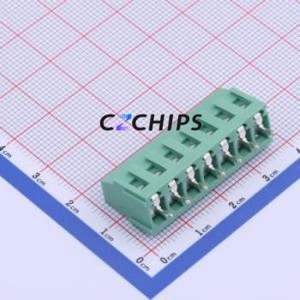 JL500-50007GT1 Screw Terminal Block Through hole Component (THT),P=5mm Connector 1x7P 5mm Green Through Hole - Product Image 2