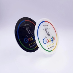 Tùy chỉnh 13.56MHz dính Acrylic NFC Tag <span class=keywords><strong>Google</strong></span> xem xét dán bảng tấm - Product Image 5