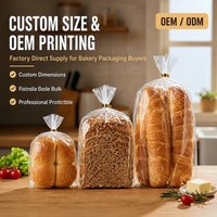 Sacs à pain micro-perforés transparents en CPP de qualité alimentaire en gros, avec logo personnalisé, pour l'emballage de pains de boulangerie