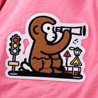 Sac fourre-tout en nylon brodé personnalisé, réutilisable, léger, pour le shopping, avec patch de dessin animé, pour les voyages et l'usage quotidien