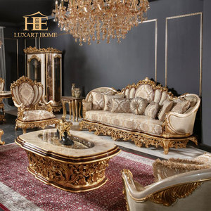 Juego de Sofás Clásico Francés de Lujo para Sala de Estar y Dormitorio con Almacenamiento y Funda Extraíble de Alta Calidad - Product Image 2