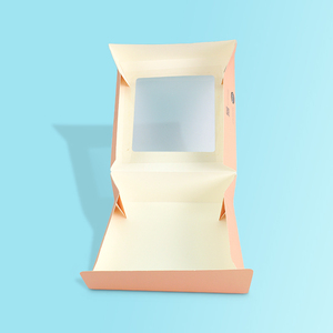 Sinh thái thân thiện có thể gập lại thực phẩm đóng gói hộp cửa sổ cho cửa hàng bánh <span class=keywords><strong>Macaron</strong></span> bánh sinh nhật đóng gói - Product Image 3