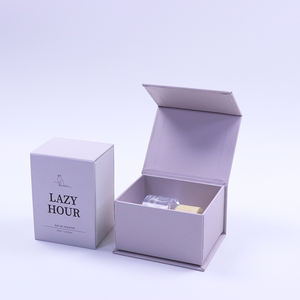 Luxury <b>Pink</b> Magnetic Perfume <b>Gift</b> <b>Box</b> Biodegradable Soy Ink Reusable Candle Sponge Liner for Cosmetic Perfume Bottle Packaging - Product Image 1