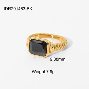 แหวนเพชรพลอยสแตนเลสชุบทอง 18k สำหรับผู้หญิงและเด็กผู้หญิง ขายส่งตามสั่ง - Product Image 2