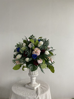 Vente chaude 2027, boule de feuilles vertes artificielles de haute qualité, 80 cm, boule de fleurs pour la décoration de mariage