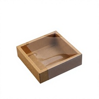 Scatola Personalizzata per Imballaggio di Piccole Imprese, Scatola di Cartone Riciclato Marrone per Spedizioni con Finestra Trasparente in PVC
