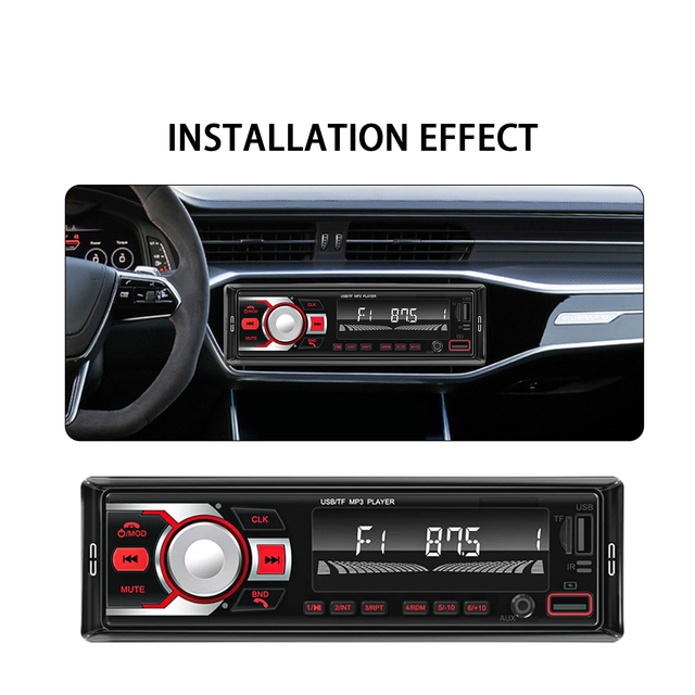 MP3008 Car Radio FM DC 12V Panel Remote Control Audio Car MP3 Player TF Card Radio Stereo Single 1 DIN Stereo Radio Tuner