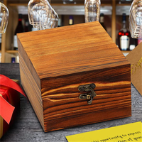 2 Verres en cristal de luxe Granit Ice Cube Stone Whisky Coffret cadeau en bois
