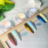 Poudre à ongles en perles, sirène néon licorne couleur miroir poudre Chrome ongles Art Pigment poussière décoration
