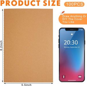 Kraft <b>A5</b> Spiral Leather Cover Notebook Journals Customizable for Kids Student Writing Gift Office <b>Notepad</b> - Product Image 2