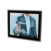 PC industriel ultra-fin embarqué, écran tactile capacitif 15 pouces, système d'exploitation Linux/Windows, étanche IP65, PC tout-en-un