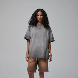 Summer Casual Basic 100% Cotton Women's Oversized Tshirt Blank Wholesale Custom <span class=keywords><strong>Vintage</strong></span> Washed <span class=keywords><strong>T</strong></span>-<span class=keywords><strong>shirt</strong></span> High Quality - Product Image 3
