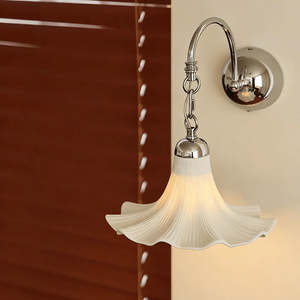 Lampade da Parete <span class=keywords><strong>in</strong></span> Ceramica Stile Francese Antico con LED 3000K Luce Calda, Garanzia di 3 Anni - Per Testata del Letto, Soggiorno, Corridoio, Balcone - Product Image 1