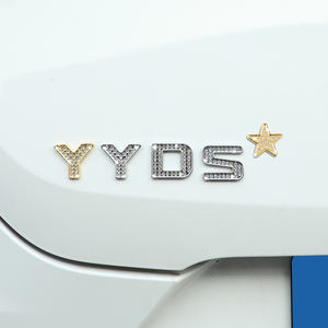 अनुकूलित हीरा कार पत्र स्टीकर क्रोम प्रतीक 3D धातु कार प्रतीक - Product Image 2