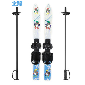 Tabla de esquí doble <span class=keywords><strong>Junior</strong></span> con palo de nieve Snowboard de plástico para niños para invierno Deportes de ocio al aire libre al por mayor - Product Image 1