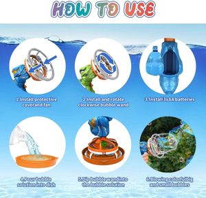 <span class=keywords><strong>Pistolet</strong></span> à bulles dinosaure super amusant pour enfants, idéal pour les fêtes, les paniers de Pâques et le plaisir dans le bain – Machine à bulles portative - Product Image 5