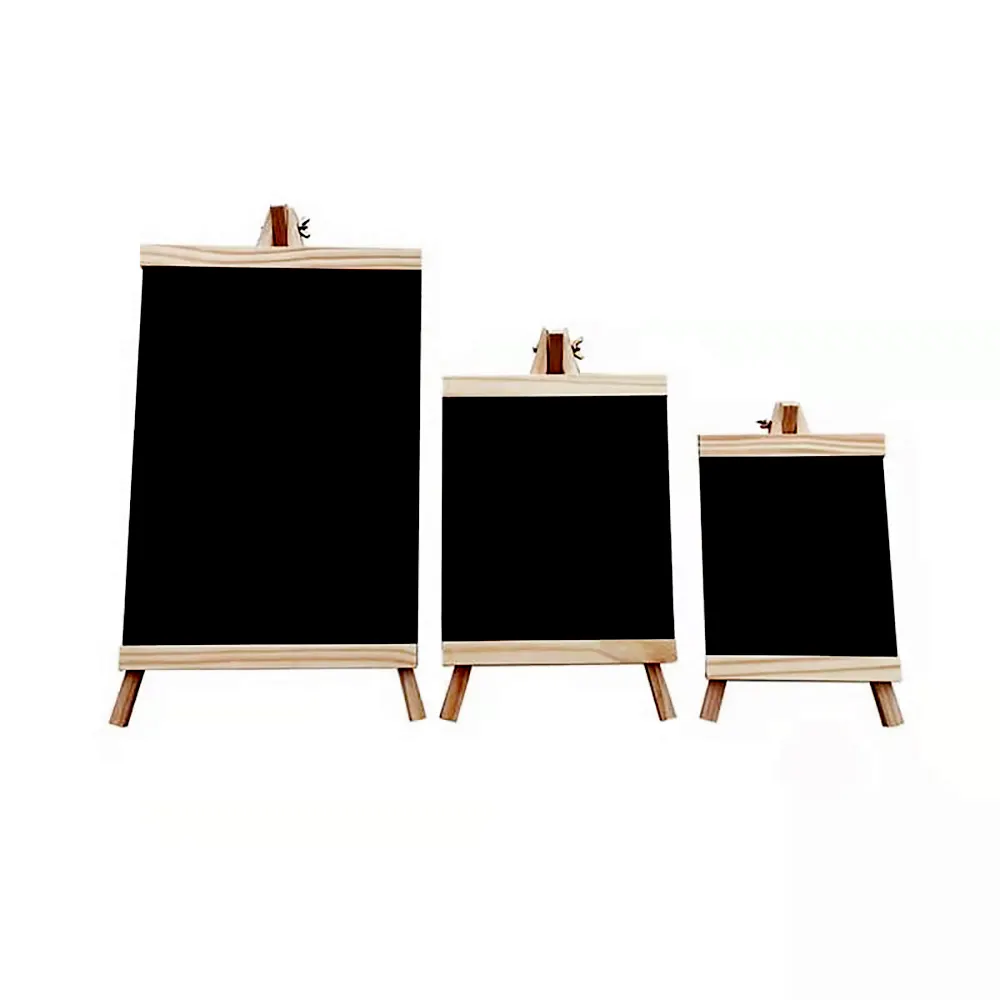 Custom A-Frame Display Notice Board Professional Drawing Board Wooden Easel Blackboard Folding Desktop Blackboard Easel