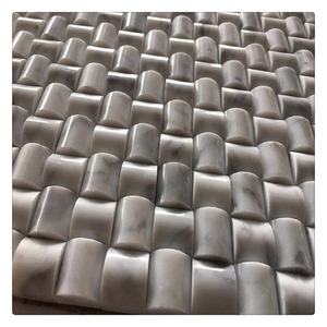 Mattonelle Backsplash da cucina in mosaico a rombo mosaico di <span class=keywords><strong>marmo</strong></span> naturale 3D in <span class=keywords><strong>marmo</strong></span> naturale di Carrara - Product Image 6