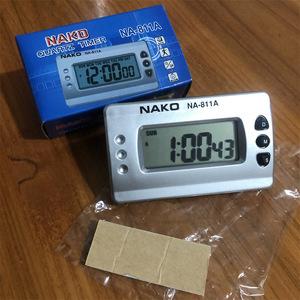 Nako Quartz Timer Na-811a Digital Clock With Alarm Calendar Portable Rectangle Manual Control - Product Image 1