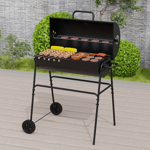 Multi Functional Charcoal BBQ Grill With Smoker Outdoor Patio Grill Portable Windproof Detachable Rustproof - Product Image 1