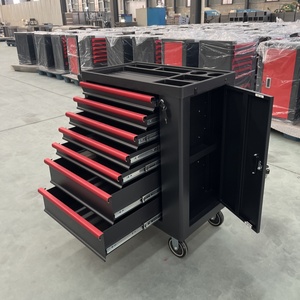 <span class=keywords><strong>Chariot</strong></span> à outils robuste à 7 tiroirs <span class=keywords><strong>pour</strong></span> atelier, <span class=keywords><strong>garage</strong></span> et réparation automobile, avec <span class=keywords><strong>porte</strong></span> latérale - Product Image 3