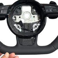 Offre exclusive Volant en cuir semi-perforé pour Audi RS4 RS6 RS7 SQ5 Q3 Q5 Q7 R8 A3 A4 A5 A6 C7 B6 B8 B9 TT C8
