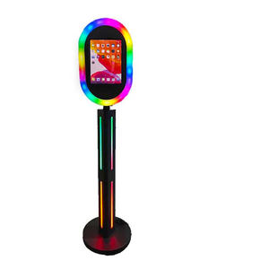 Présentoir LED pour iPad avec miroir infini, éclairage annulaire mobile pour selfies, compatibilité des appareils Surface et couverture événementielle - Product Image 6