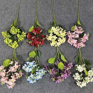 Bouquet de fleurs artificielles d'hortensias en soie, longue durée, pour décorations de mariage et arrangements au sol, vente en gros - Product Image 2