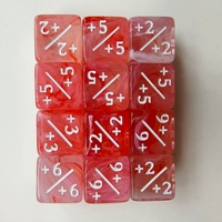 Dés carrés en plastique écologique brossé de 16 mm, trois-quatre couleurs, avec symboles d'addition et de soustraction, pour jeux de société, magie transfrontalière