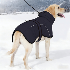 Jaket Anjing Musim Dingin Anti Air Reflektif Modis, Mantel Fleece Bernapas & Dapat Disesuaikan untuk Anjing - Product Image 4