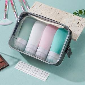 Portable Soft Silicone <b>Shampoo</b> Lotion Refill Bottles 30ml/90ml Leakproof Reusable Travel Toiletry Cosmetic Set - Product Image 4