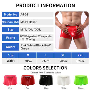 กางเกงในชายหนังเทียมทรงตัวยูแบบเปิดเป้า เซ็กซี่ มีสไตล์ สวมใส่สบาย พร้อมกระเป๋าเสริม - Product Image 2