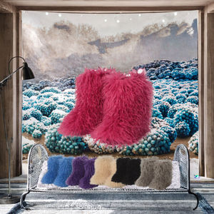 Bottes d'hiver en fausse fourrure mongole, nouvelle arrivée d'usine, semelle en caoutchouc pour filles et tout-petits - Product Image 2