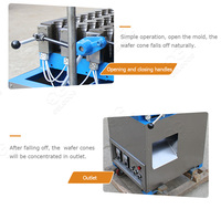 Machine commerciale de cône de biscuit de gaufrette de cône de crème glacée