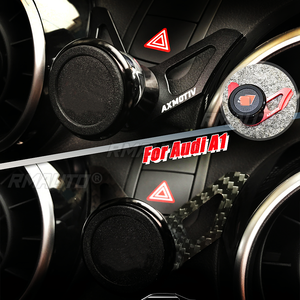 Support de téléphone pour voiture Audi A1 2012-2018, support magnétique pour grille d'aération, rotatif à 360°, accessoires GPS mobiles, fibre de carbone - Product Image 2