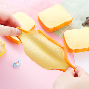 2025 New Bread Slices Pinch Novelty Exotic Simulated Food Filled with Flour Slow <b>Rebound</b> Toast Stress Relief Toy - Product Image 1