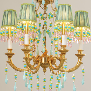 <span class=keywords><strong>Lampadario</strong></span> di cristallo francese stile di lusso europeo atmosfera creativa per la camera da letto calda romantica principessa ragazza lampade da camera - Product Image 4