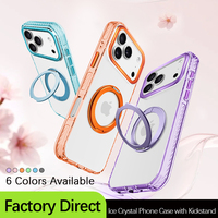 Coque esthétique en gros pour iPhone 17 Pro Max, couleurs personnalisables, support magnétique en acrylique, boîtier antichoc