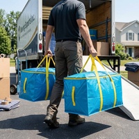 Sacs de déménagement extra-larges très résistants, fermetures éclair robustes, poignées renforcées, sacs de rangement pliables pour fournitures de déménagement en dortoir
