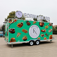 Camion de restauration de style américain, remorque de concession, cuisine mobile entièrement équipée, chariot à hot-dogs, remorque mobile pour hamburgers