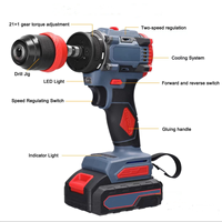 Tournevis à cliquet sans balais 21V, haute puissance, haute vitesse, batterie lithium rechargeable, tournevis électrique pour perçage domestique