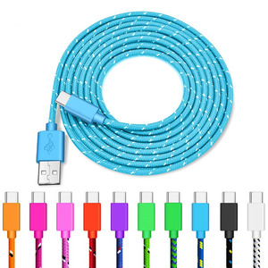 Câbles de charge <span class=keywords><strong>rapide</strong></span> en nylon tressé 1m/2m/3m USB Type C pour téléphones mobiles S8 S9 S10 S20 S21 (2026) - Product Image 2