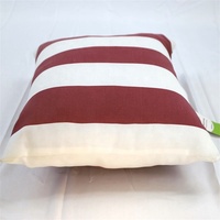 Coussin de siège, 1 pièce, 45x45, étanche avec rayures blanches et rouges, ignifuge, pour usage intérieur et extérieur, offre spéciale