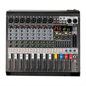 Mixer Audio Professionale a 8 Canali per DJ, Console Analogica per PA, Karaoke e Podcast con Bluetooth, USB e Registrazione PC, Modello D0100H7WFE8 - Product Image 1