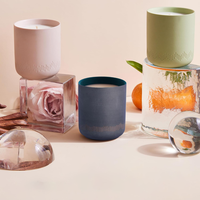 Coffret Cadeau de Bougies Parfumées en Cire de Soja Non Toxique en Céramique Exquise, Personnalisable ODM&OEM pour Cadeaux de Fêtes et Parfums d'Ambiance