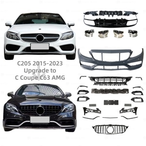 Kit carrosserie pour <span class=keywords><strong>Mercedes</strong></span> Benz 2015+ C205 C Coupé C200 C260 <span class=keywords><strong>C300</strong></span> <span class=keywords><strong>à</strong></span> C63 AMG, pare-chocs avant et arrière, capot moteur C63 AMG - Product Image 1